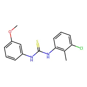 1-(3-chloro-2-methylphenyl)-3-(3-methoxyphenyl)thiourea structure