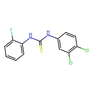 1-(3,4-dichlorophenyl)-3-(2-fluorophenyl)thiourea structure
