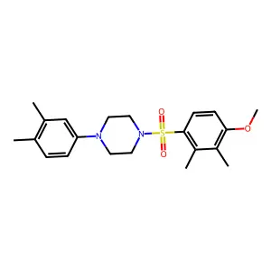 1-(3,4-dimethylphenyl)-4-(4-methoxy-2,3-dimethylbenzenesulfonyl)piperazine structure