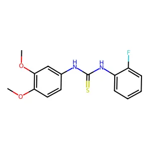 1-(3,4-dimethoxyphenyl)-3-(2-fluorophenyl)thiourea structure