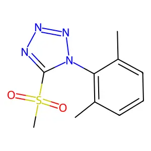 1-(2,6-dimethylphenyl)-5-(methylsulfonyl)-1H-tetrazole structure