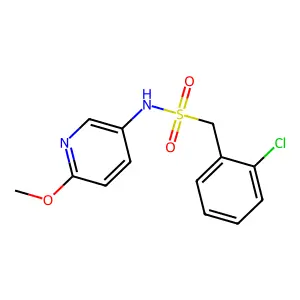 1-(2-chlorophenyl)-N-(6-methoxypyridin-3-yl)methanesulfonamide structure