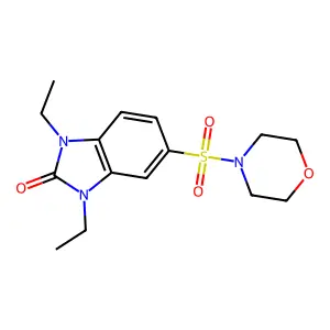 1,3-diethyl-5-(morpholin-4-ylsulfonyl)-1,3-dihydro-2H-benzimidazol-2-one structure