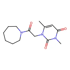 1-[2-(azepan-1-yl)-2-oxoethyl]-3,6-dimethylpyrimidine-2,4(1H,3H)-dione structure