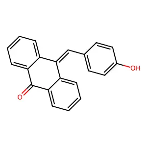 10-(4-HYDROXYBENZYLIDENE)ANTHRACEN-9(10H)-ONE structure