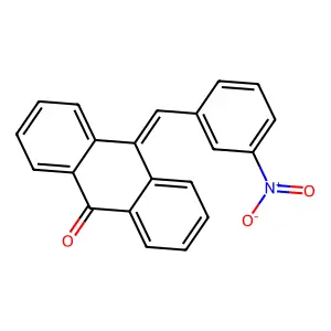 10-[(3-nitrophenyl)methylidene]anthracen-9-one structure