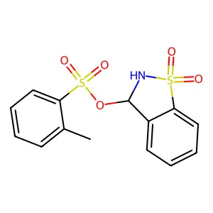 1,1-Dioxido-2,3-dihydro-1,2-benzisothiazol-3-yl 2-methylbenzenesulfonate structure