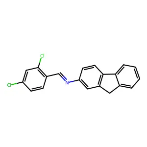 1-(2,4-dichlorophenyl)-N-(9H-fluoren-2-yl)methanimine structure