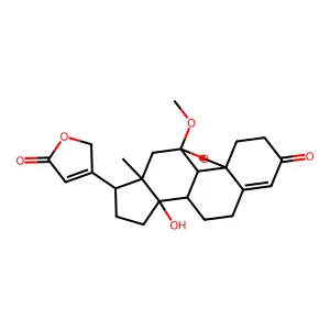 10-hydroxy-4-methoxy-6-methyl-7-(5-oxo-2H-furan-3-yl)-3-oxapentacyclo[9.7.1.01,14.04,19.06,10]nonadec-14-en-16-one structure