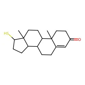 10,13-dimethyl-17-sulfanyl-1,2,6,7,8,9,11,12,14,15,16,17-dodecahydrocyclopenta[a]phenanthren-3-one structure