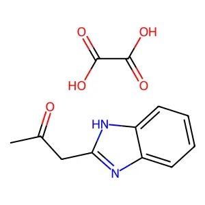 1-(1H-benzimidazol-2-yl)propan-2-one;oxalic acid structure