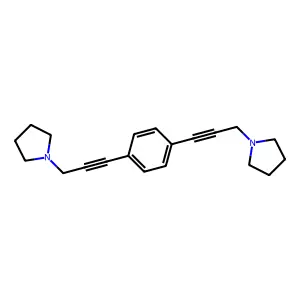 1-[3-[4-(3-pyrrolidin-1-ylprop-1-ynyl)phenyl]prop-2-ynyl]pyrrolidine structure