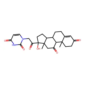 1-[2-(17-hydroxy-10,13-dimethyl-3,11-dioxo-1,2,6,7,8,9,12,14,15,16-decahydrocyclopenta[a]phenanthren-17-yl)-2-oxoethyl]pyrimidine-2,4-dione structure