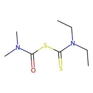 Dimethylcarbamyl diethylthiocarbamyl sulfide structure