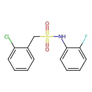 1-(2-chlorophenyl)-N-(2-fluorophenyl)methanesulfonamide structure