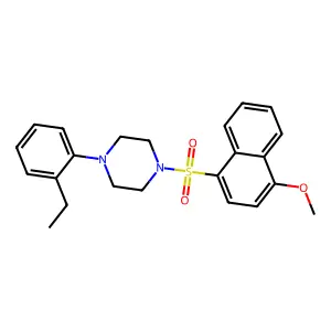 1-(2-ethylphenyl)-4-[(4-methoxynaphthalen-1-yl)sulfonyl]piperazine structure