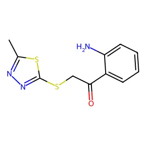 1-(2-aminophenyl)-2-[(5-methyl-1,3,4-thiadiazol-2-yl)sulfanyl]ethanone structure