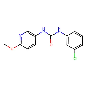 1-(3-chlorophenyl)-3-(6-methoxypyridin-3-yl)urea structure