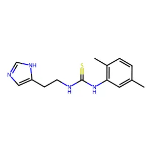 1-(2,5-dimethylphenyl)-3-[2-(1H-imidazol-5-yl)ethyl]thiourea structure