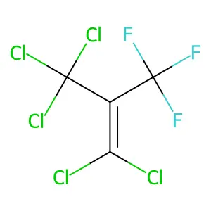 1,1-dichloro-3,3,3-trifluoro-2-(trichloromethyl)prop-1-ene structure