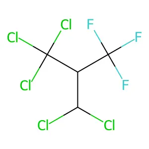 1,1,1-trichloro-2-(dichloromethyl)-3,3,3-trifluoropropane structure