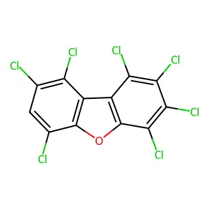 1,2,3,4,6,8,9-HEPTACHLORODIBENZOFURAN structure