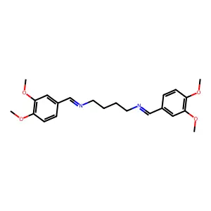 1-(3,4-dimethoxyphenyl)-N-[4-[(3,4-dimethoxyphenyl)methylideneamino]butyl]methanimine structure