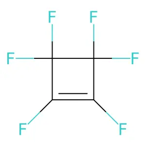 Hexafluorocyclobutene structure