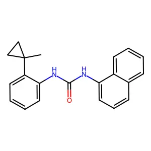 1-[2-(1-methylcyclopropyl)phenyl]-3-naphthalen-1-ylurea structure