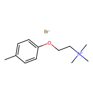trimethyl-[2-(4-methylphenoxy)ethyl]azanium bromide structure