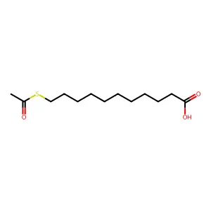 11-(acetylsulfanyl)undecanoic acid structure