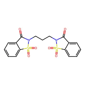 1,1-dioxo-2-[3-(1,1,3-trioxo-1,2-benzothiazol-2-yl)propyl]-1,2-benzothiazol-3-one structure