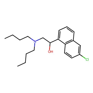1-(6-chloronaphthalen-1-yl)-2-(dibutylamino)ethanol structure