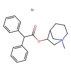 Azabicyclooctanol methyl bromide diphenylacetate structure