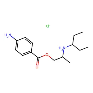 p-Aminobenzoic acid 2-((1-ethylpropyl)amino)propyl ester hydrochloride structure