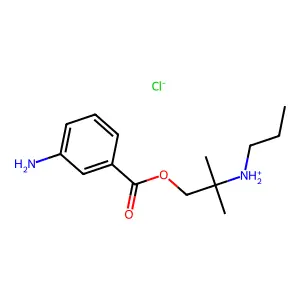 [1-(3-aminobenzoyl)oxy-2-methylpropan-2-yl]-propylazanium chloride structure