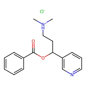 (3-benzoyloxy-3-pyridin-3-ylpropyl)-dimethylazanium chloride structure