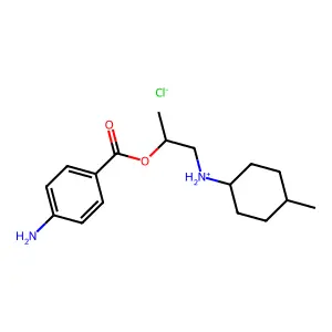 Benzoic acid, p-amino-, 1-methyl-2-((4-methylcyclohexyl)amino)ethyl ester hydrochloride structure