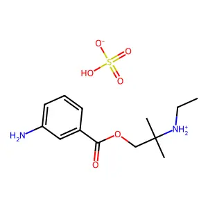 [1-(3-aminobenzoyl)oxy-2-methylpropan-2-yl]-ethylazanium;hydrogen sulfate structure
