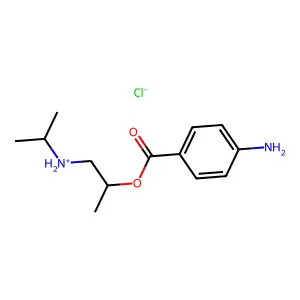 p-Aminobenzoic acid (2-(isopropylamino)-1-methyl)ethyl ester hydrochloride structure