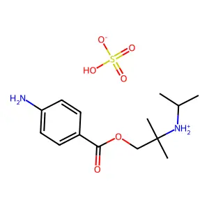 Benzoic acid, m-amino-, (2-(isopropylamino)-2-methyl)propyl ester, hydrogen sulfate structure