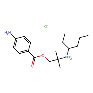 Benzoic acid, p-amino-, (2-(1-ethylbutylamino)-2-methyl)propyl ester, hydrochloride structure