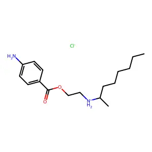 BENZOIC ACID, p-AMINO-, 2-((1-METHYLHEPTYL)AMINO)ETHYL ESTER, HYDROCHLORIDE structure