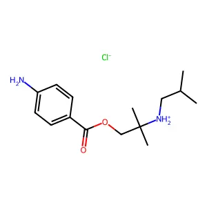 p-Aminobenzoic acid (2-(isobutylamino)-2-methyl)propyl ester hydrochloride structure