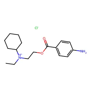BENZOIC ACID, p-AMINO-, 2-(N-CYCLOHEXYL-N-ETHYLAMINO)ETHYL ESTER, HYDROCHLORIDE structure