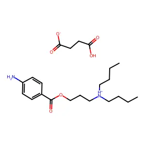 Aminobenzoyldibutylaminopropanol succinate structure