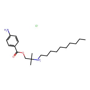 [1-(4-aminobenzoyl)oxy-2-methylpropan-2-yl]-decylazanium chloride structure