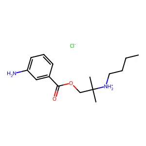 [1-(3-aminobenzoyl)oxy-2-methylpropan-2-yl]-butylazanium chloride structure