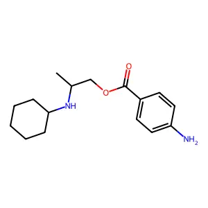 2-(cyclohexylamino)propyl 4-aminobenzoate structure