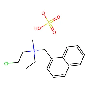 (2-Chloroethyl)ethylmethyl(naphthylmethyl)ammonium methyl sulfate structure